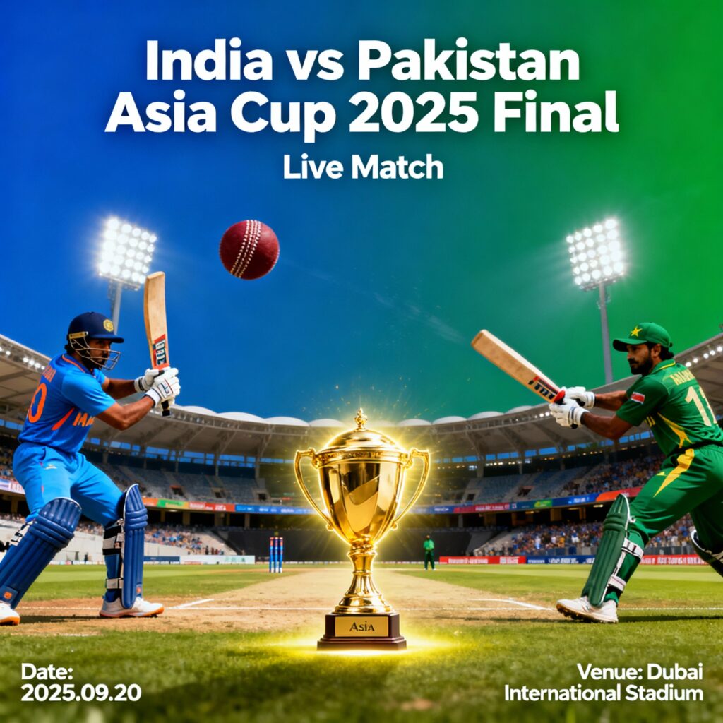 India vs Pakistan Asia Cup 2025 Final Live