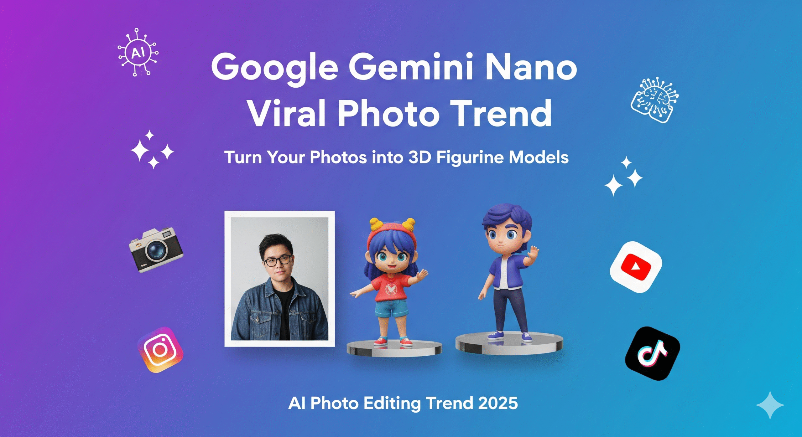 Google Gemini Nano Viral Foto Trend : Turn Your Photo into 3D Figurine Model