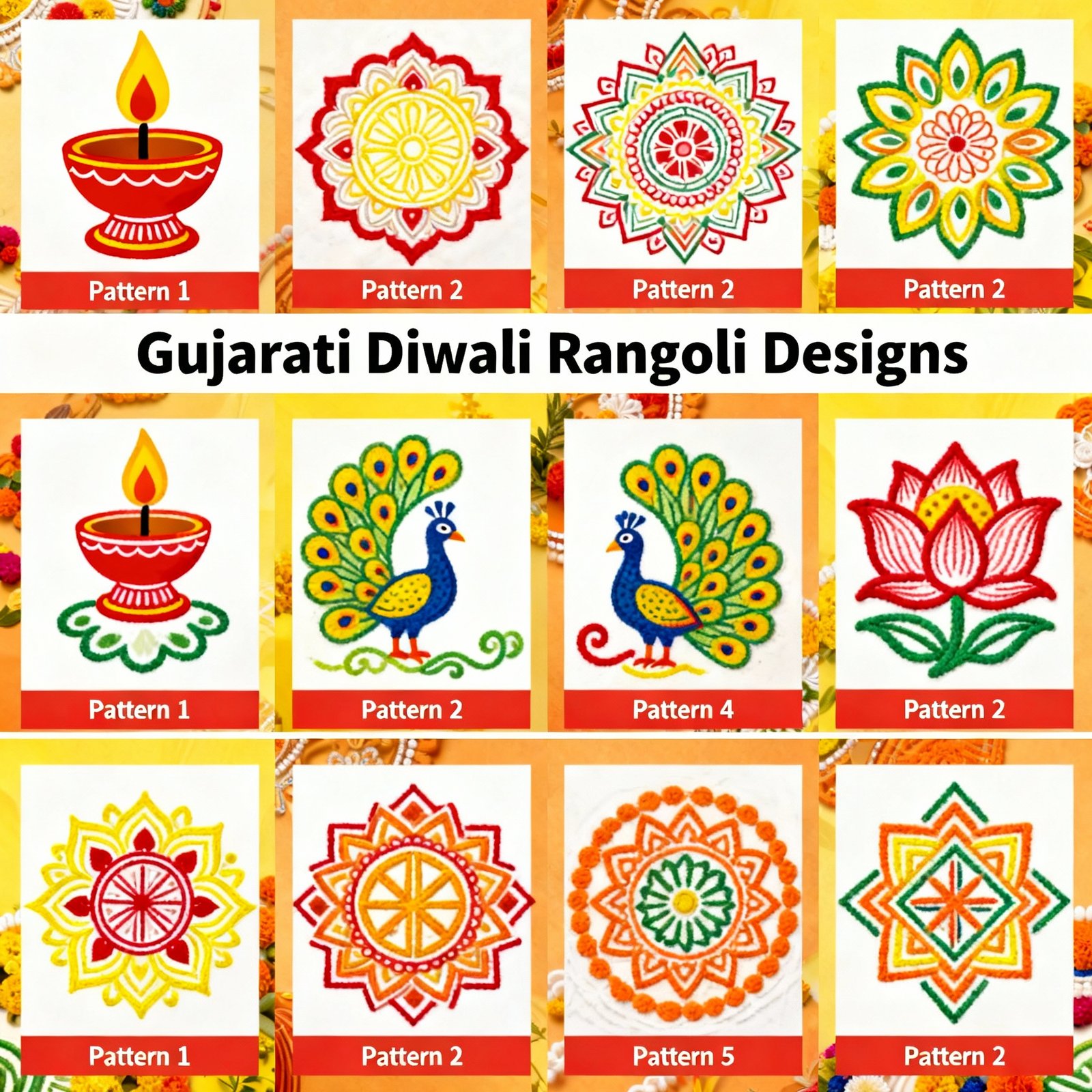 આ દિવાળી માટે બનાવો અવનવી રંગોળી ડિઝાઇન | Creative Rangoli Designs for Diwali 2025