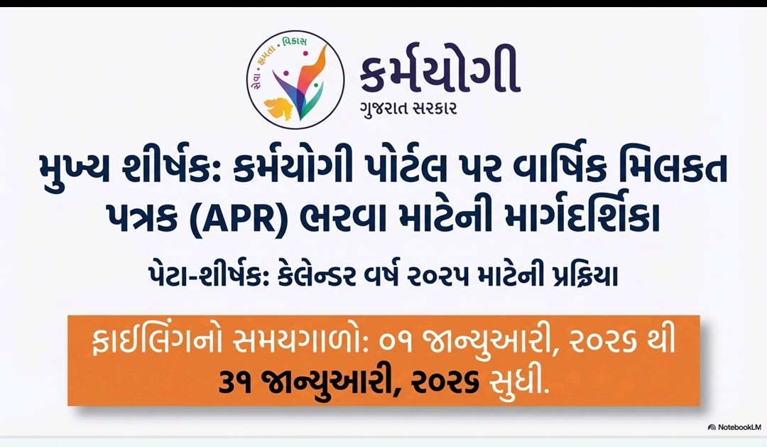 કર્મયોગી પોર્ટલમાં APR ભરવાની Step-by-Step પ્રક્રિયા